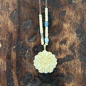 Vintage Lucky Brand Necklace with Beads and a Flower